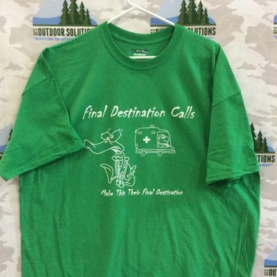 Irish Green Tee with White Logo from Final Destination Calls
