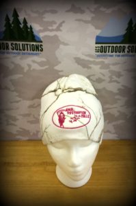 White Snow Realtree with pink logo Beanies